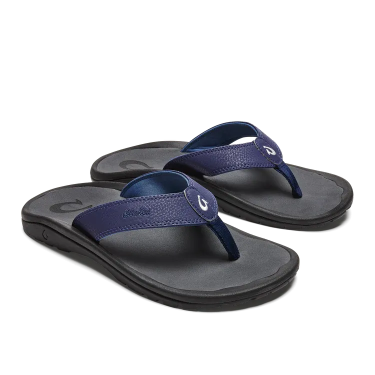 Olukai 'Ohana Black/Dk Shadow Men's