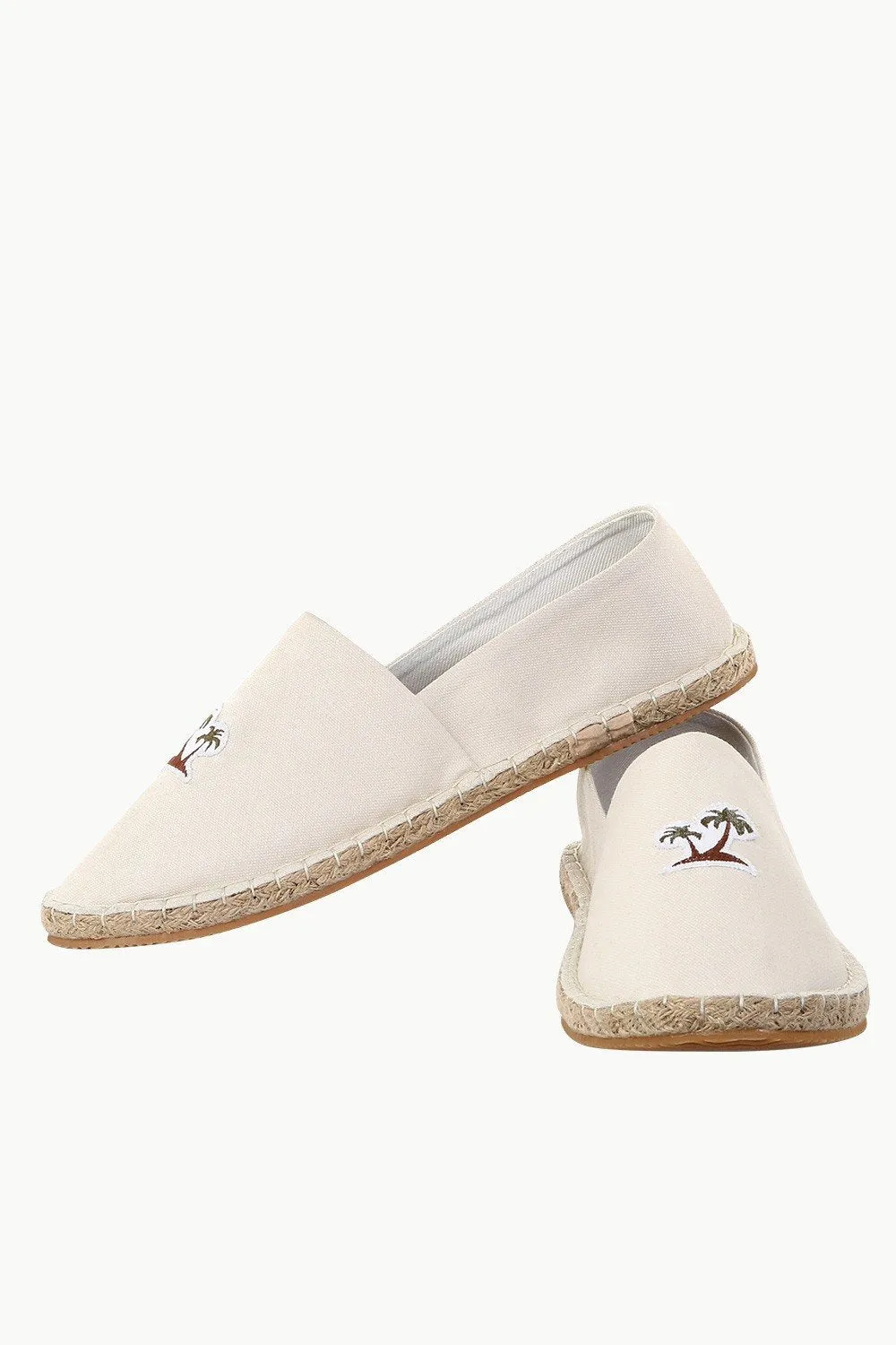 Palm Tree Embroidered Espadrilles