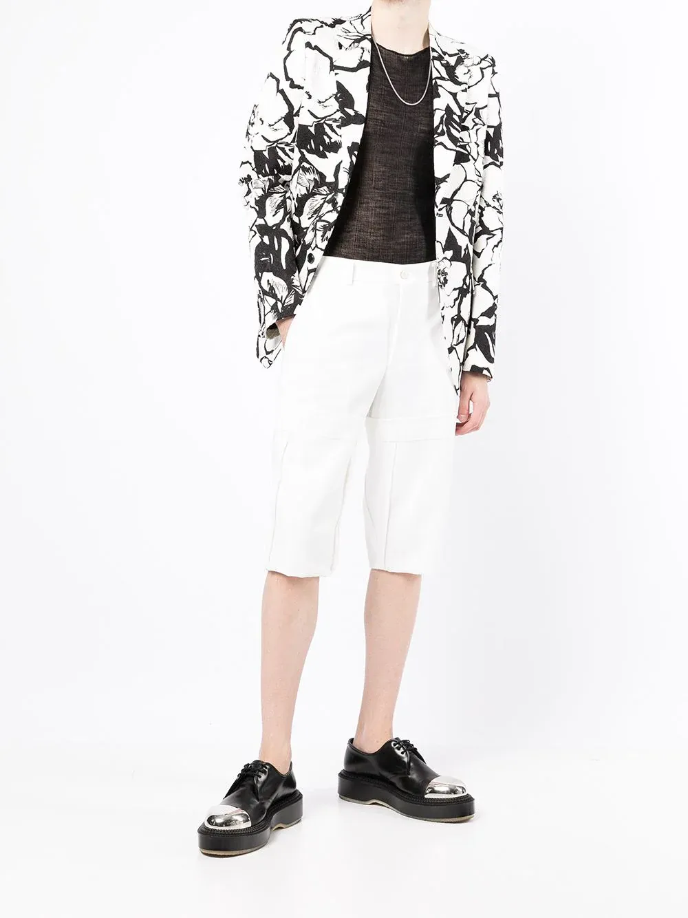 Polyester Wool Oxford Shorts