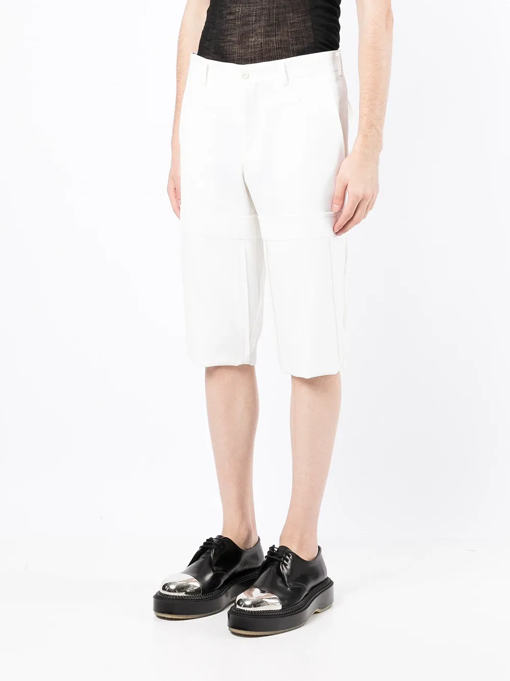 Polyester Wool Oxford Shorts