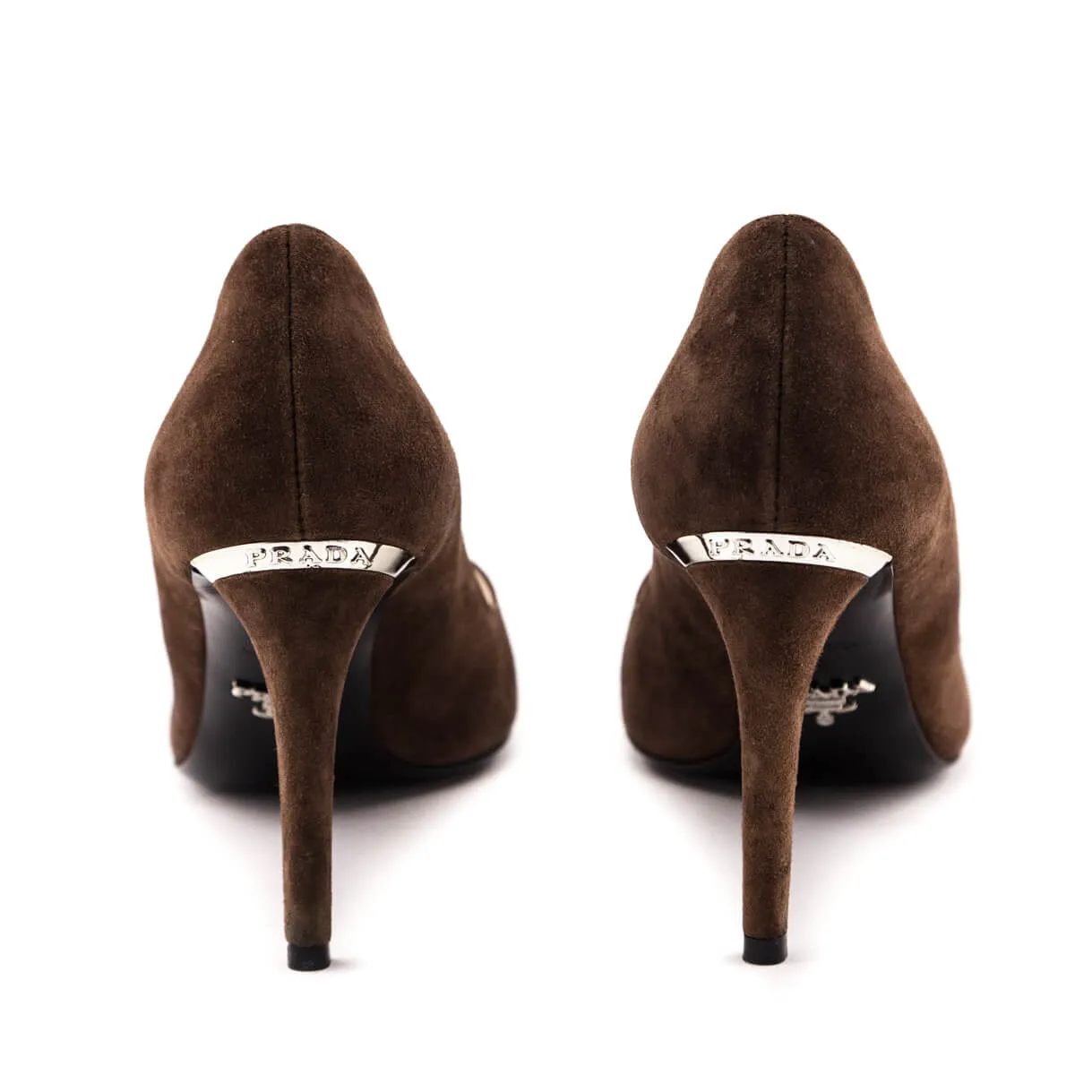 Prada Brown Suede Cap Toe Pumps Size US 38 | EU 38