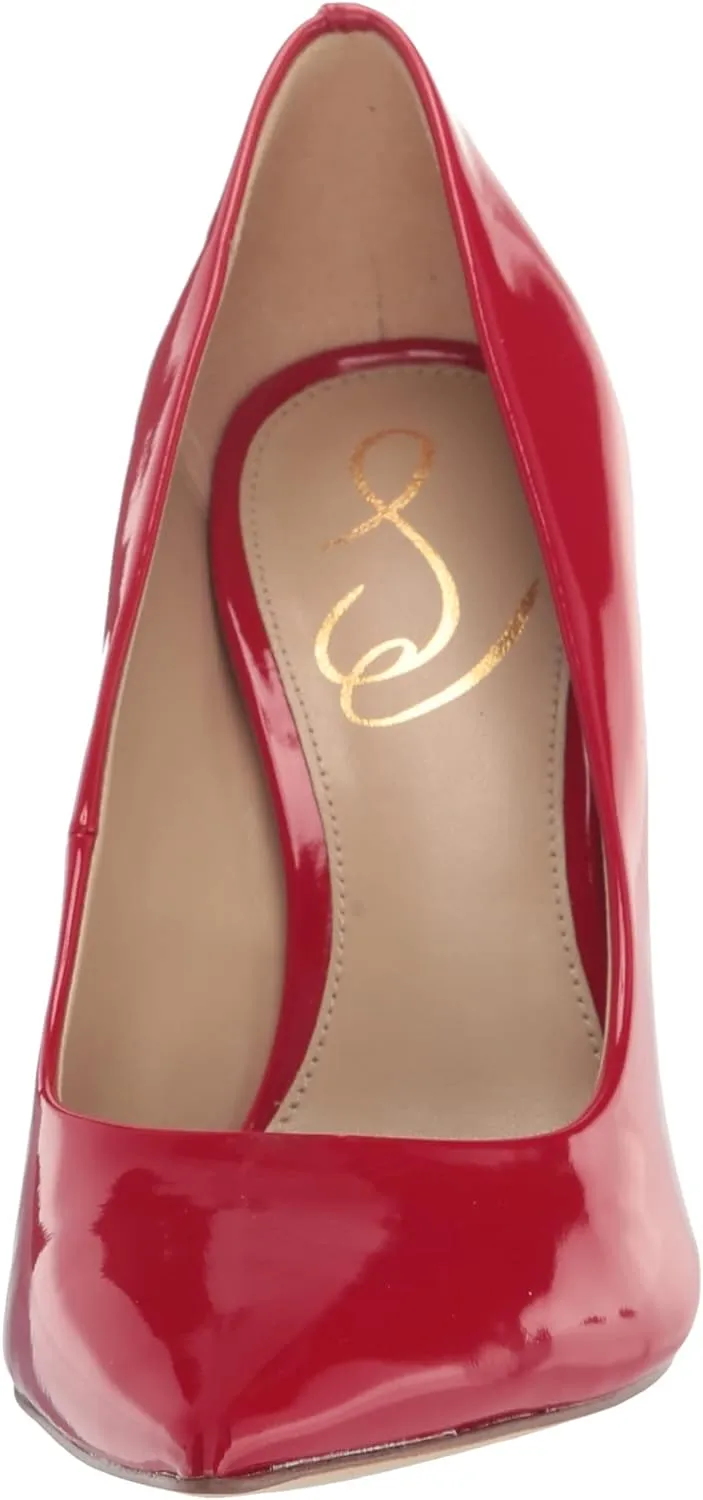 Sam Edelman Hazel Ruby Red Stiletto Heeled Slip On Pointed Toe Dress Pumps