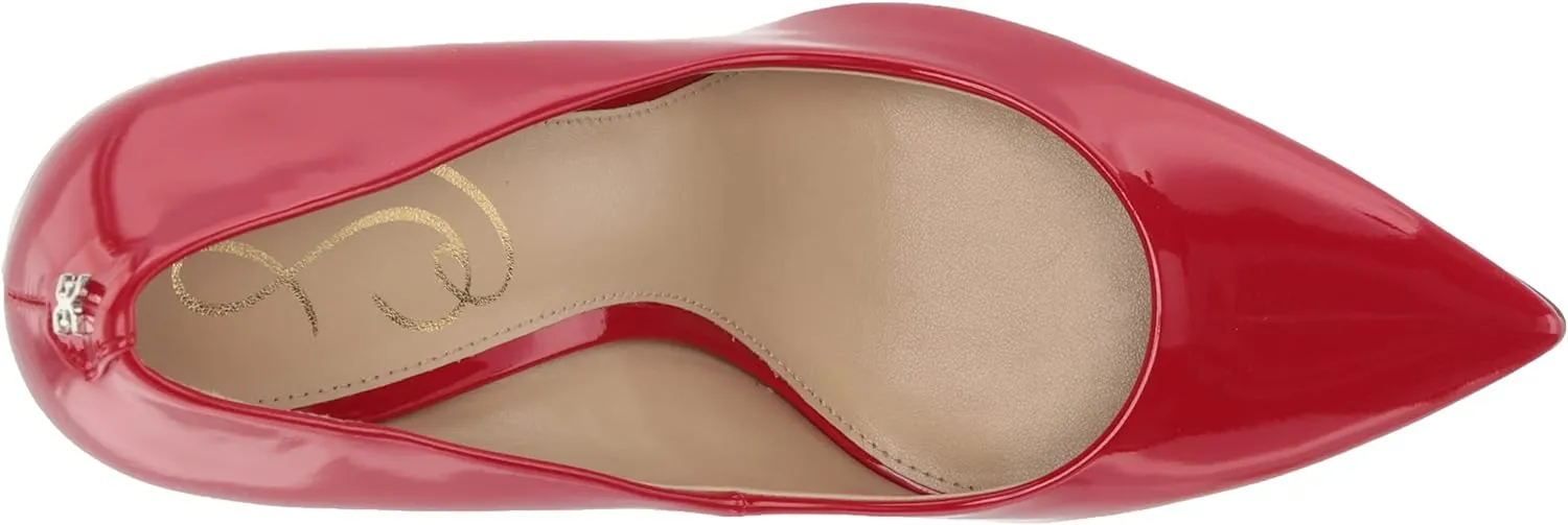 Sam Edelman Hazel Ruby Red Stiletto Heeled Slip On Pointed Toe Dress Pumps