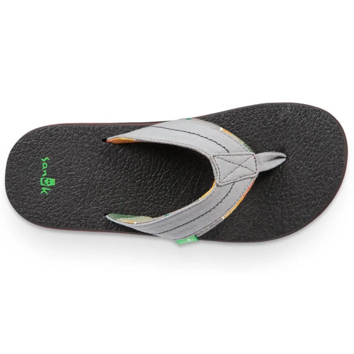 Sanuk Men's Flip Flops - Beer Cozy 2 TX Sandals Grey/Blanket | 1102480-GBNK