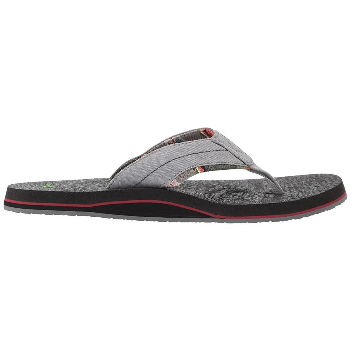 Sanuk Men's Flip Flops - Beer Cozy 2 TX Sandals Grey/Blanket | 1102480-GBNK