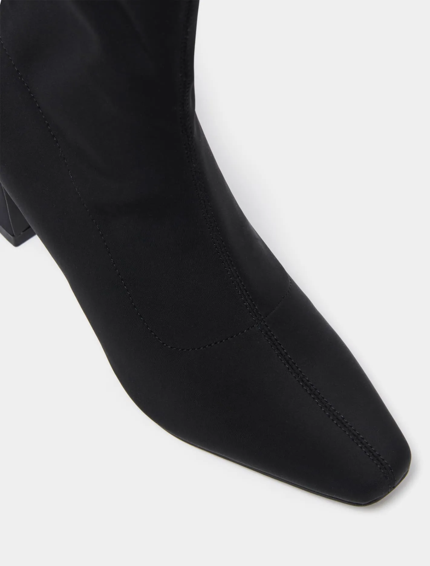Selena Square Toe Stretch Mid-Calf Boot
