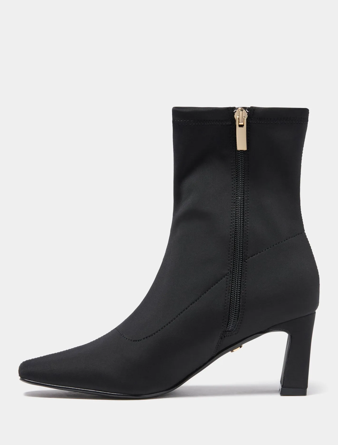 Selena Square Toe Stretch Mid-Calf Boot