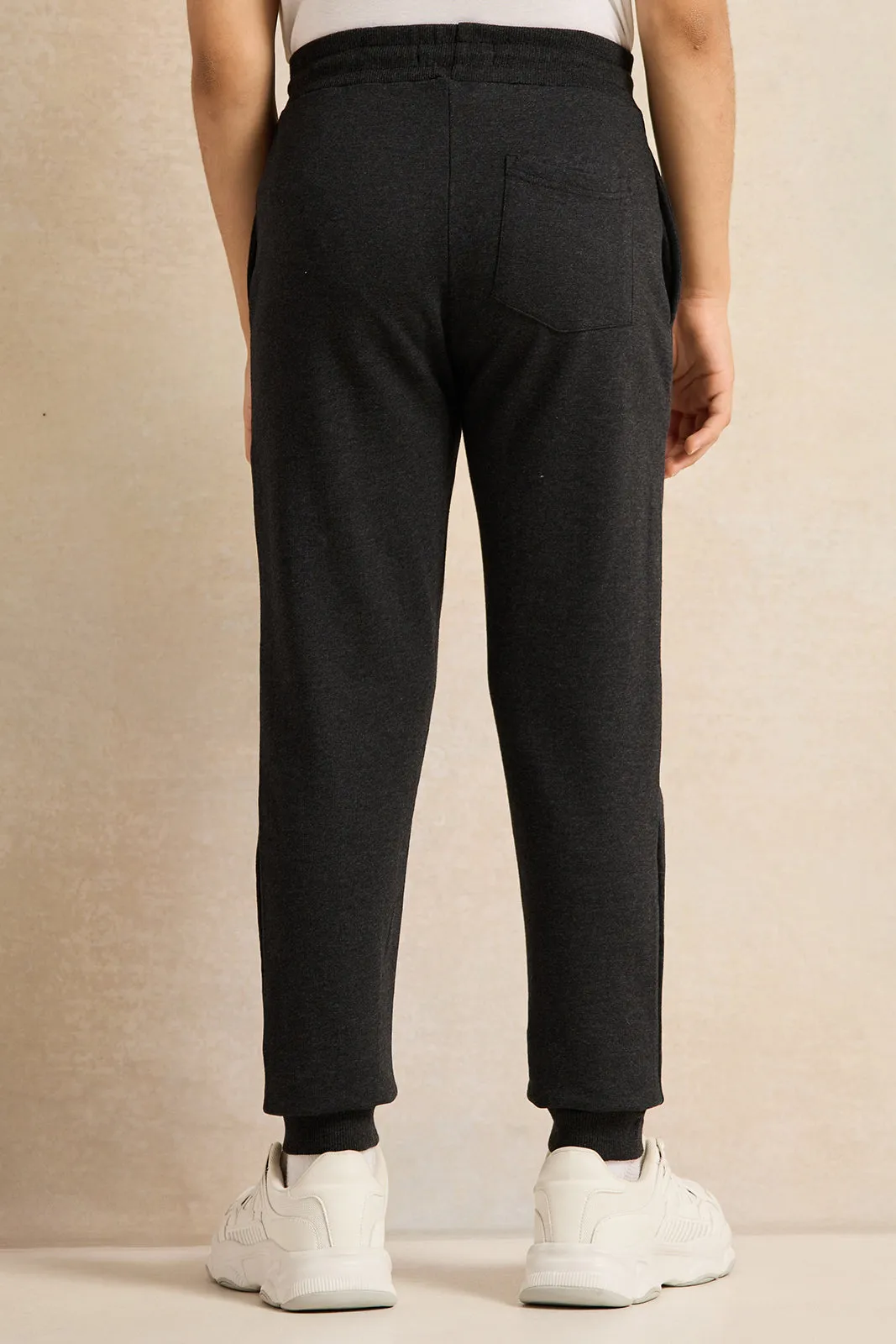 Senior Boys Charcoal Basic Track Pants