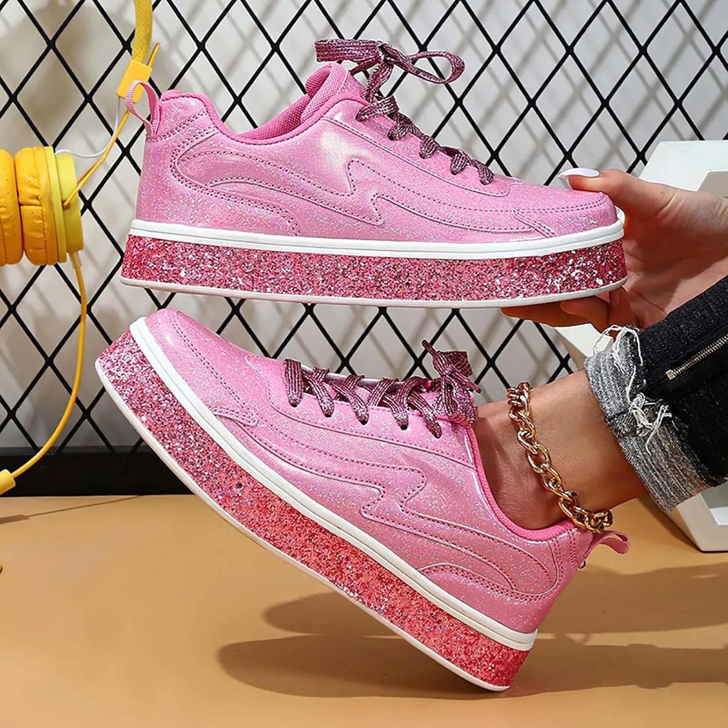 Slip on Walking Shoes Women Dressy PU Leather Non Slip Running Shoes Wide Width Breathable Sports Workout Tennis Shoes Lightweight Fashion Sneakers
