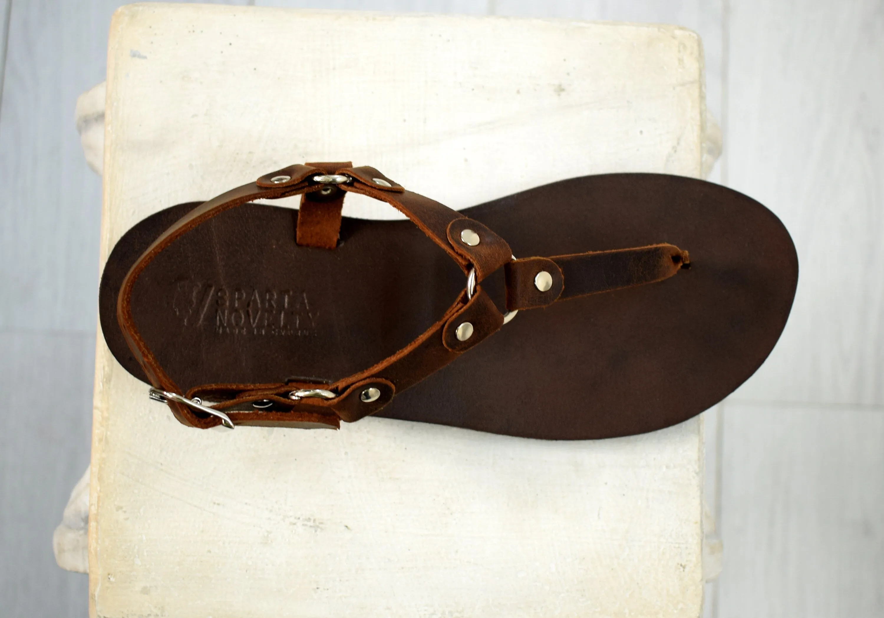 Spartacus Gladiator Roman Grecian Spartan Mens Brown sandals,