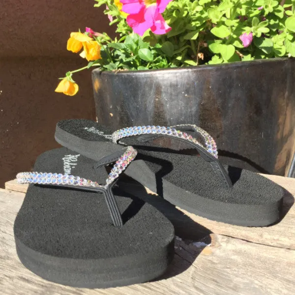 Swarovski Crystal Diamond Diva Flat Flip-flops by Sparkle Steps