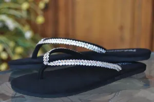 Swarovski Crystal Diamond Diva Flat Flip-flops by Sparkle Steps